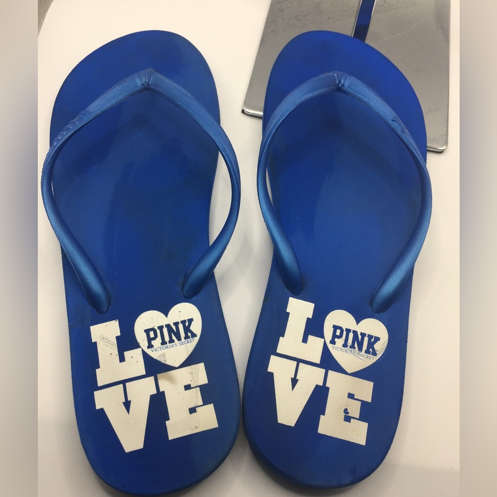 Victorias Secret Pink Flip Flops - Blue